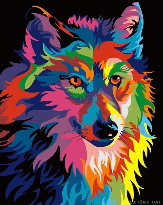 Abstract Wolf Painting By Numbers Kits
