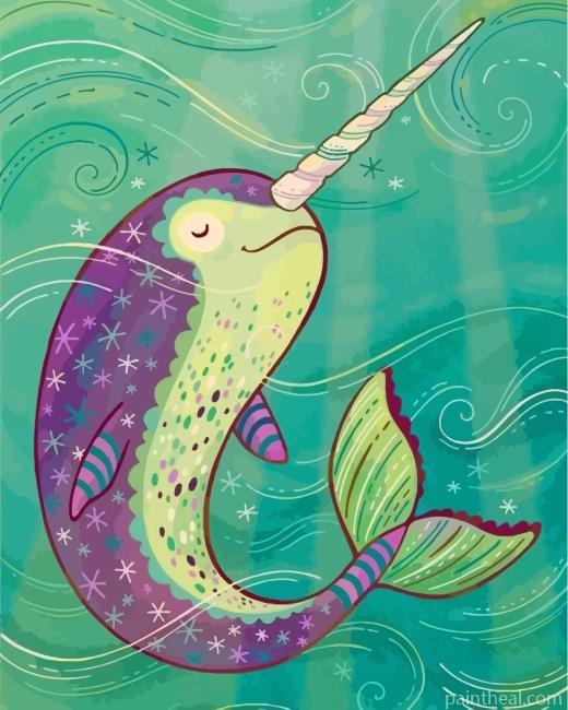 Fantasy Narwhal Painting By Numbers Kits