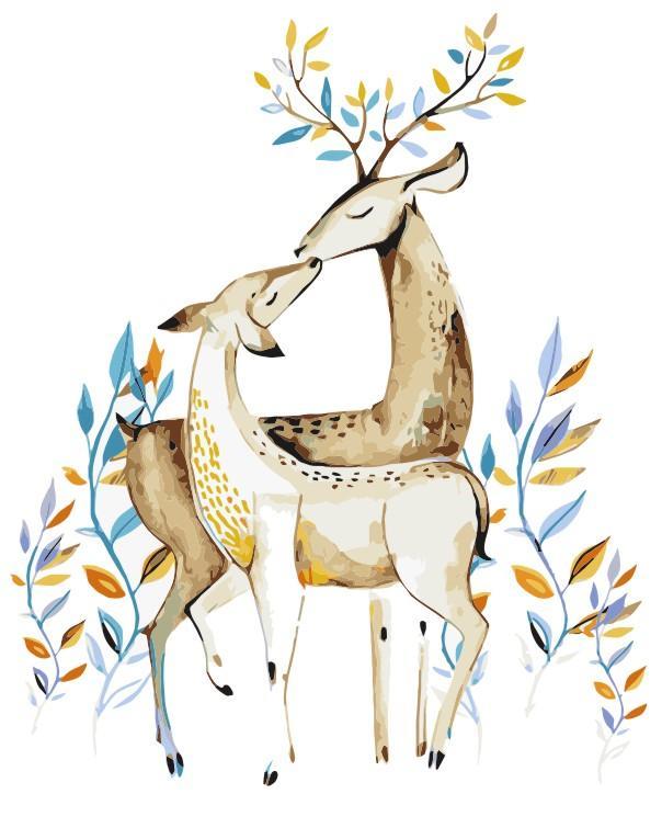 Male And Female Deer Painting By Numbers Kits