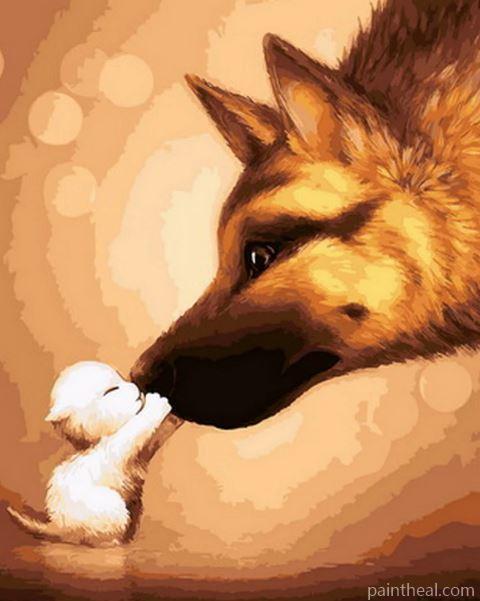 Dog And Kitty Painting By Numbers Kits