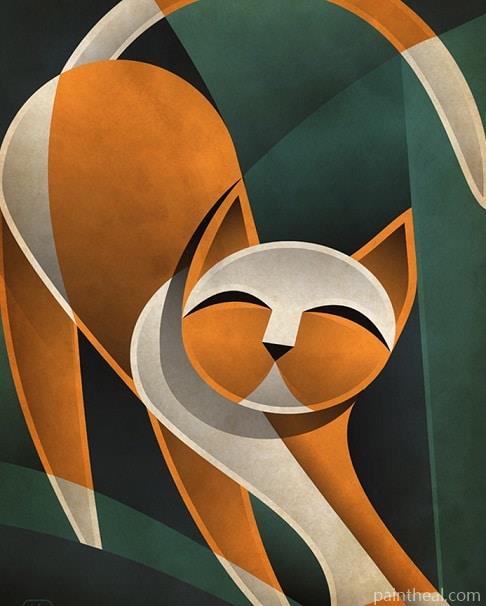 Cubism Cat Art Painting By Numbers Kits