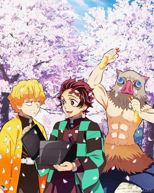 Demon Slayer Trio Painting By Numbers Kits