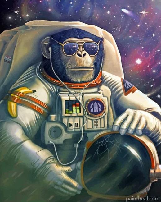 Astronaut Monkey Painting By Numbers Kits