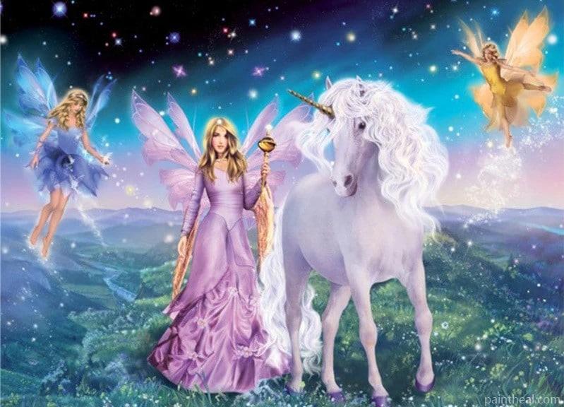 Magical Unicorn and Fairy Painting By Numbers Kits