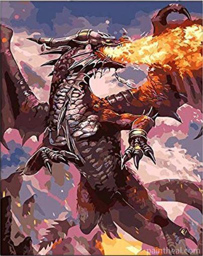 Fire Dragon Painting By Numbers Kits