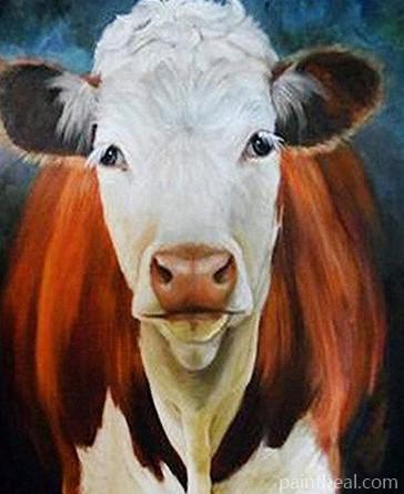 Cow Cattle Painting By Numbers Kits