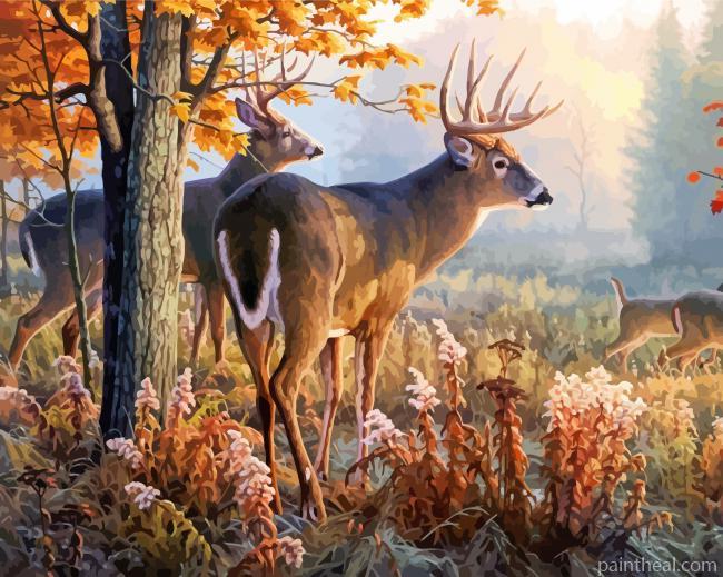 White Tailed Deer Painting By Numbers Kits