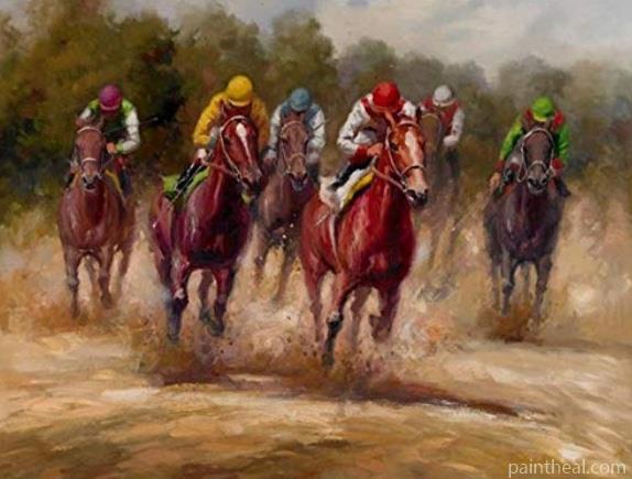 Horse Racing Painting By Numbers Kits