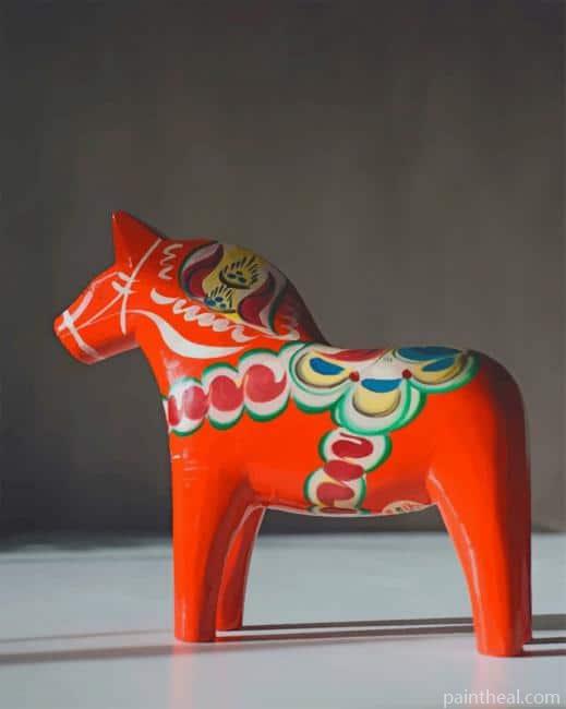 Dala Horse Painting By Numbers Kits