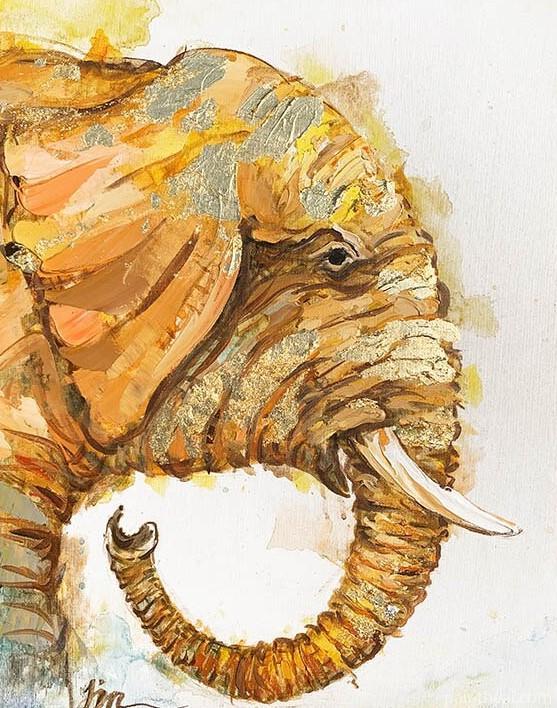 Golden Elephant Painting By Numbers Kits