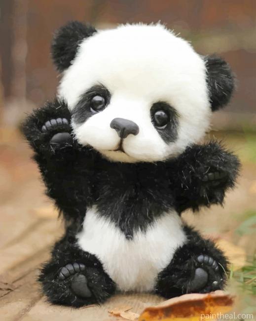 Cute Panda Painting By Numbers Kits