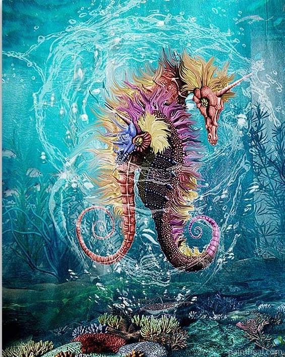 Mythical Seahorse Painting By Numbers Kits