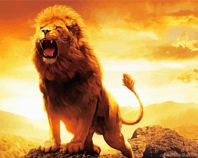 Lion In The Jungle Painting By Numbers Kits