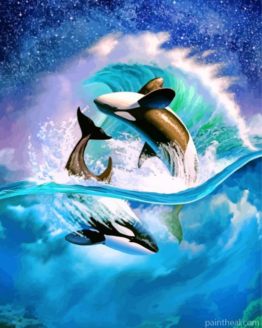 Aesthetic Orcas Painting By Numbers Kits