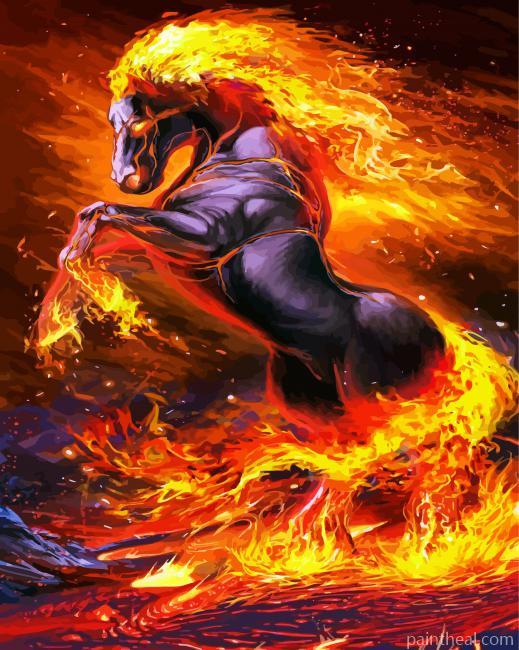 Fire Horse Painting By Numbers Kits