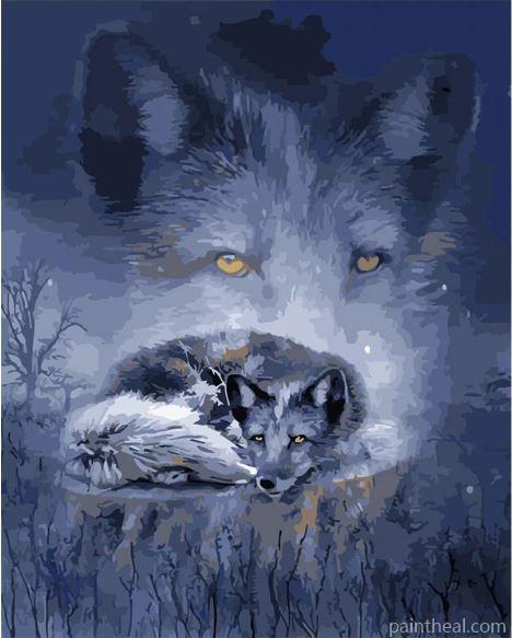 The Wolf Shadow Painting By Numbers Kits