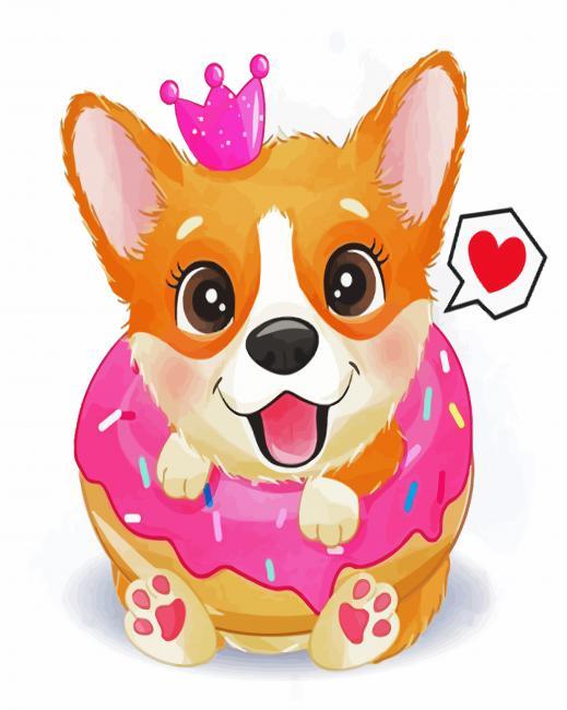 Cute Little Corgi Painting By Numbers Kits