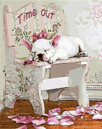 Sleepy Bulldog Painting By Numbers Kits