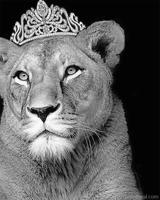 Queen Lioness Painting By Numbers Kits
