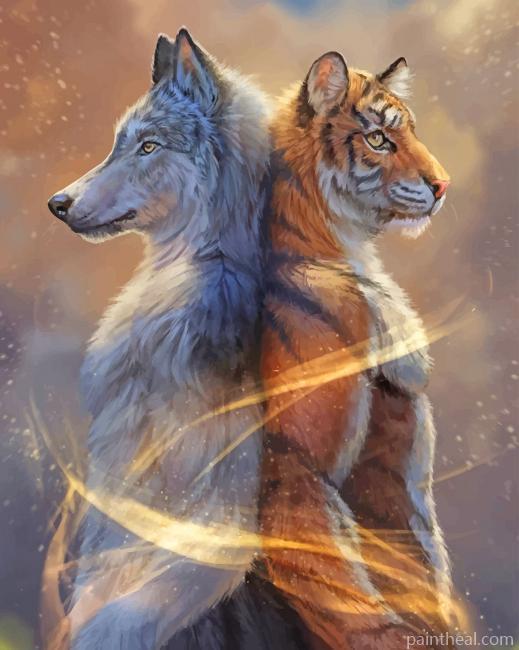 Wolf And Tiger Painting By Numbers Kits
