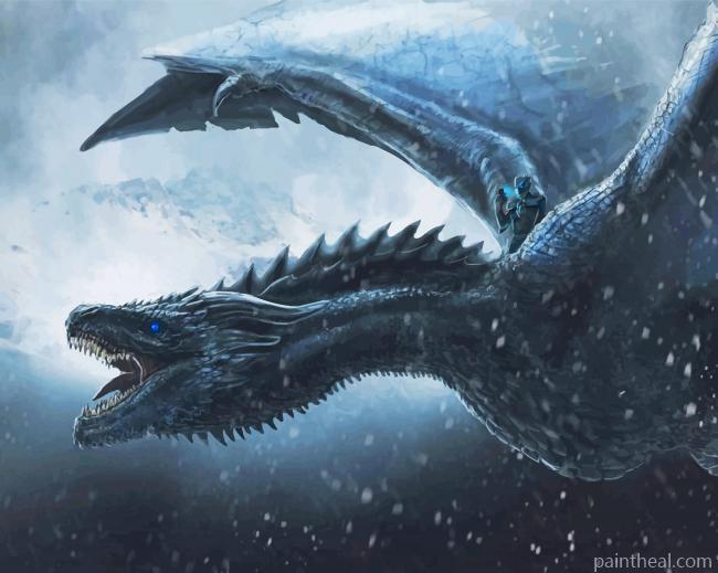 Viserion Dragon Game Of Thrones Painting By Numbers Kits