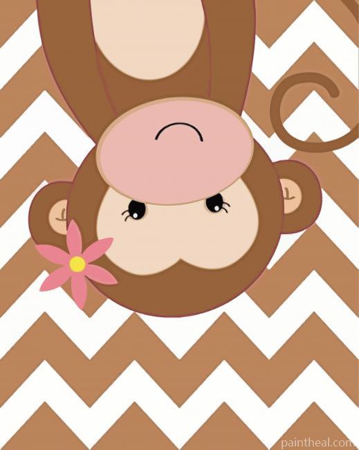 Aesthetic Cute Monkey Painting By Numbers Kits