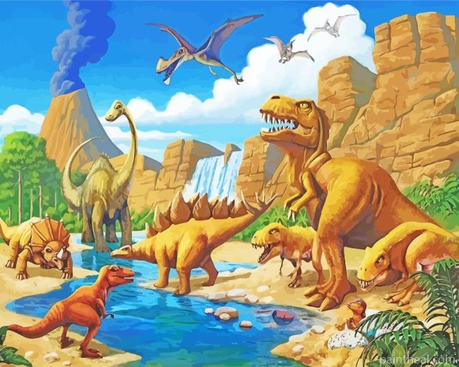Dinosaurs Animals Painting By Numbers Kits