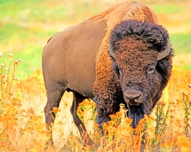 American Bison Animal Painting By Numbers Kits