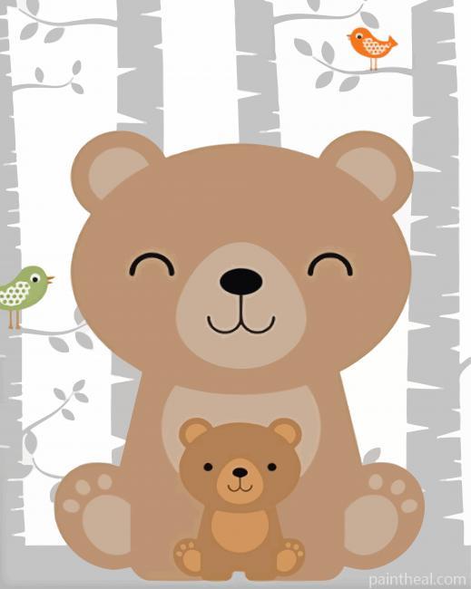 Adorable Bear Painting By Numbers Kits