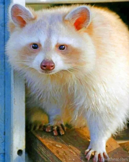 Albino Raccoon Painting By Numbers Kits