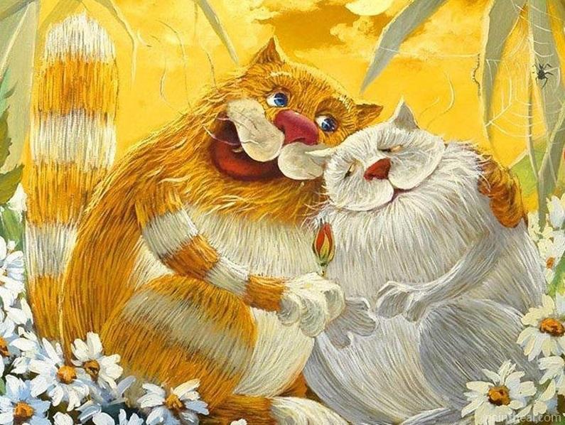 Cuddling Cats Painting By Numbers Kits