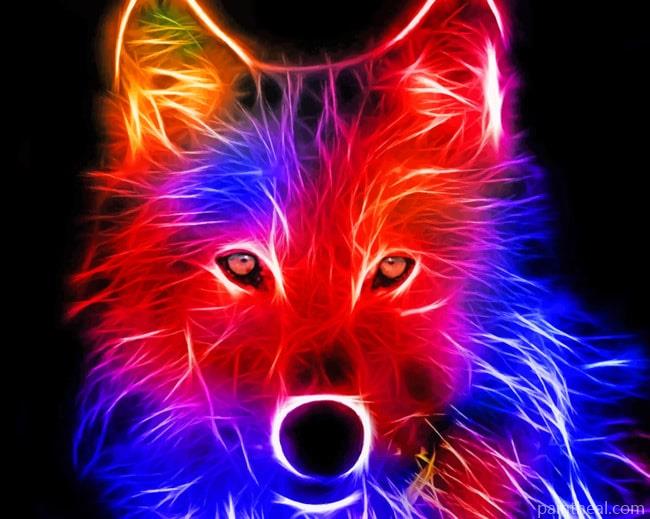 Neon Fox Painting By Numbers Kits
