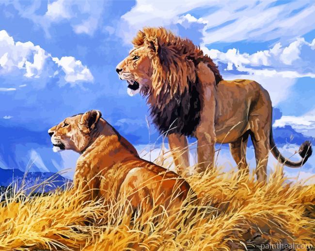 Mountain Lions Painting By Numbers Kits