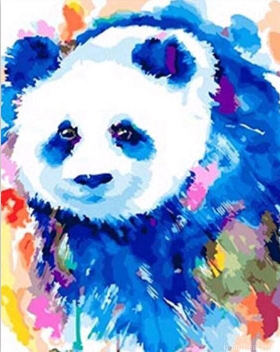 Colorful Panda Art Painting By Numbers Kits