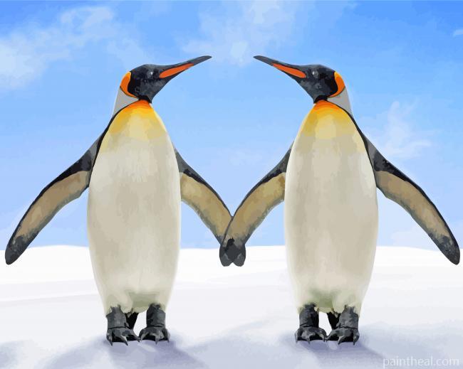 Penguin Couple Painting By Numbers Kits