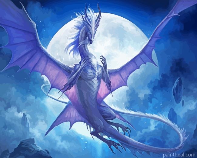 Dragon Moonlight Painting By Numbers Kits