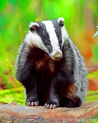 Badger In Forest Painting By Numbers Kits
