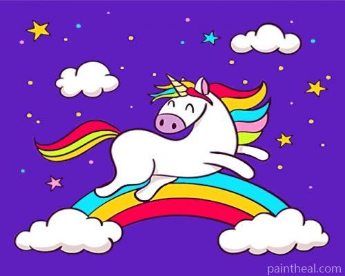 Happy Unicorn Painting By Numbers Kits