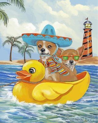 Mexican Chihuahuas Painting By Numbers Kits