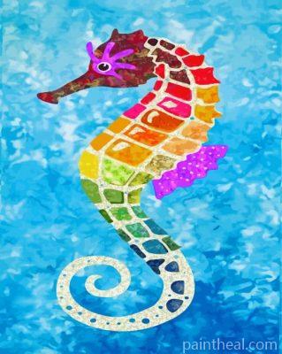 Colorful Seahorse Painting By Numbers Kits