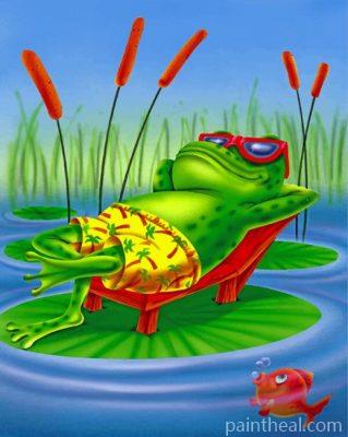 Frog On Lily Pad Painting By Numbers Kits