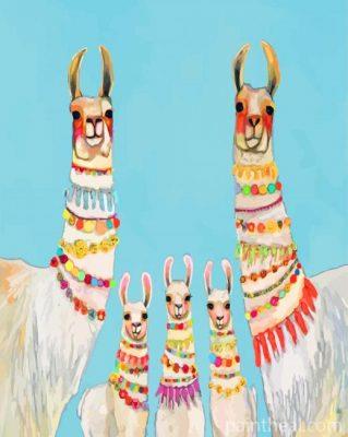 Llama Family Painting By Numbers Kits