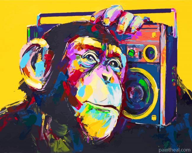 Monkey Art Painting By Numbers Kits