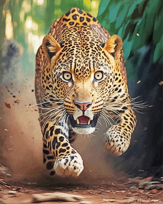 Running Leopard Painting By Numbers Kits