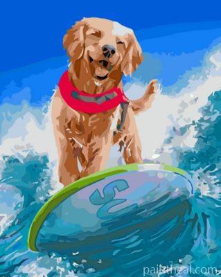 Dog Surfing Painting By Numbers Kits