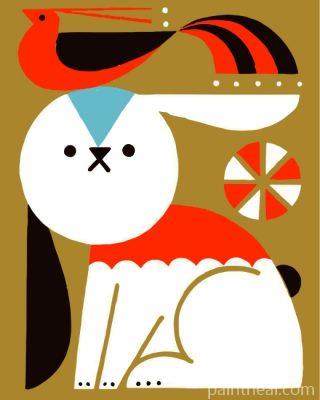 Bunny And Bird Painting By Numbers Kits