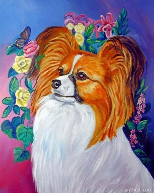 Papillon Dog Painting By Numbers Kits