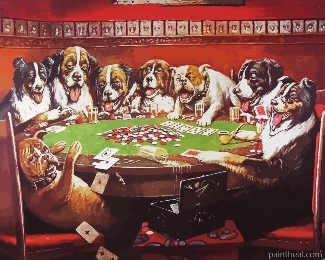 Poker Dogs Painting By Numbers Kits