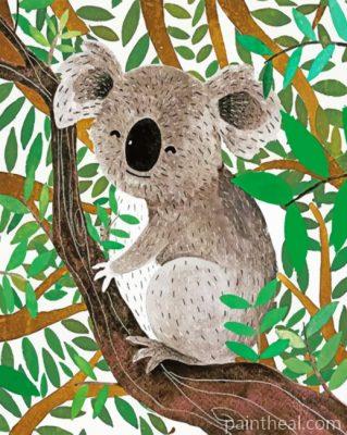 Koala On Tree Painting By Numbers Kits