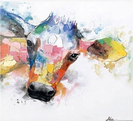 Colored Cattle Painting By Numbers Kits
